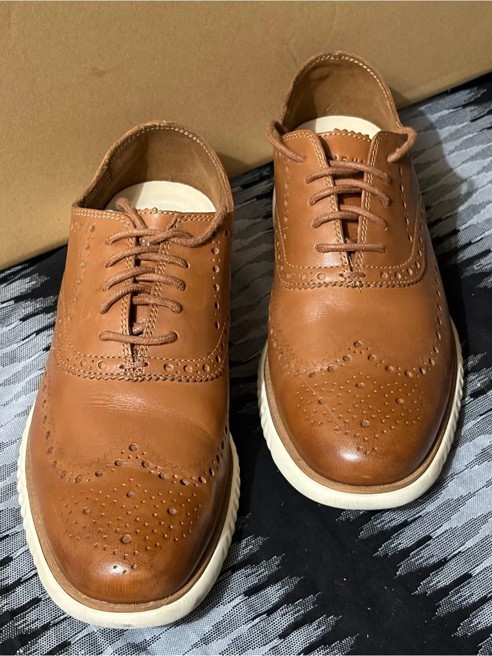 Cole Haan ZERØGRAND Men’s Brown Wingtip Oxford Sz. 9